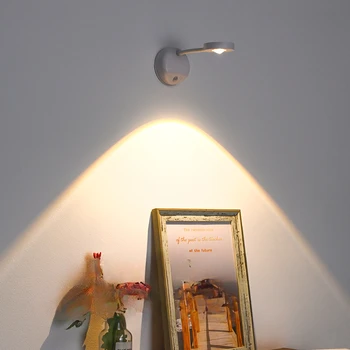 Настенный светильник без проводов, прожектор, перезаряжаемый светодиодный светильник с интеллектуальным датчиком тела, светильник для рисования фотографий