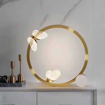 Настольная лампа Nordic LED Butterfly с современным роскошным декором, настольные лампы для домашнего внутреннего освещения, прикроватный ночник для спальни