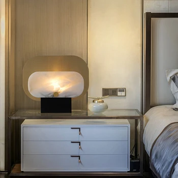 Настольная лампа TEMAR Nordic Marble Роскошного современного искусства, Семейная гостиная, Спальня, Креативный Декоративный Настольный светильник
