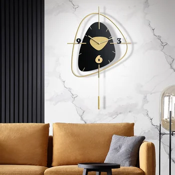 Необычные Настенные часы с маятником Дизайн гостиной Скандинавский Минимализм Настенные часы Стильное Оформление интерьера офиса Duvar Saati