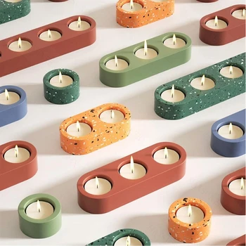 Новый Круглый Подсвечник Силиконовая форма для свечей Diy Цементно-гипсовый Подсвечник Для украшения помещений Ароматерапевтическая Форма для свечей для торта