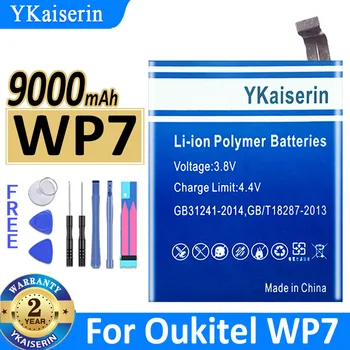 Новый Оригинальный YKaiserin для Oukitel WP7 Аккумулятор 9000 мАч Замена 6,3-Дюймового Мобильного Телефона Batteria + Трек-код