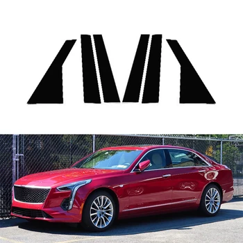 Оконные стойки автомобиля, накладки на дверные накладки, Глянцевый черный для Cadillac CT6 2016 2017 2018 2019 2020 Наклейки на внешние детали