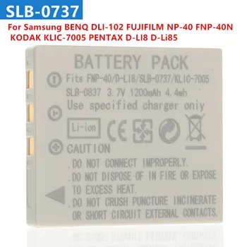 Оригинальный Аккумулятор SLB-0737 Для Samsung BENQ DLI-102 FUJIFILM NP-40 FNP-40N KODAK KLIC-7005 PENTAX D-LI8 D-Li85 Аккумуляторы емкостью 1200 мАч