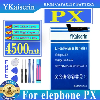 Оригинальный аккумулятор мобильного телефона YKaiserin для Elephone PX battery 4500mah Аккумулятор большой емкости длительного ожидания