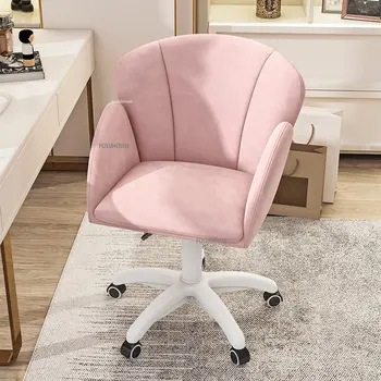 Офисные стулья из скандинавской фланели для офисной мебели, рабочий стол в общежитии, вращающееся кресло, Домашний удобный подъемник, подставка для игровых стульев