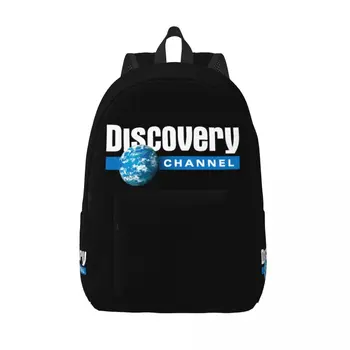 Персонализированный холщовый рюкзак Discovery Channel для женщин и мужчин, повседневная сумка для книг для колледжа, школьных телешоу, научных сумок