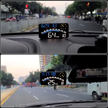 ПК ABS Автомобильный головной дисплей, цифровой 5,5-дюймовый экран, USB-Спидометр