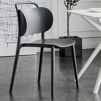 Пластиковые обеденные стулья расслабляющего дизайна Lounge Nordic Эргономичные Рабочие стулья для кафе Kitchen White Eetstoelen Предметы домашнего обихода YX50DC