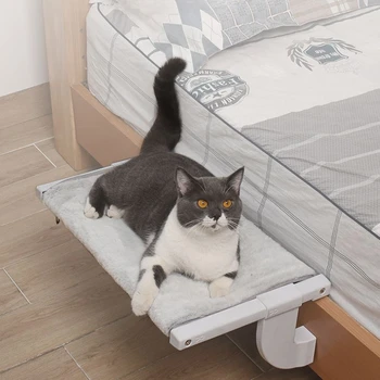 Подвесная кошачья кровать Кровати для домашних животных для прикроватной тумбочки Гамак Подвесное окно Гнездо для котенка Съемная Кошачья кровать и мебель Товары для домашних животных