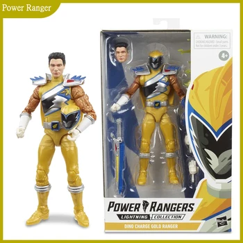 Подлинная коллекция Power Ranger Lightning, фигурки Dino Charge Gold Ranger, коллекционная модель, игрушка, Рождественский подарок для детей