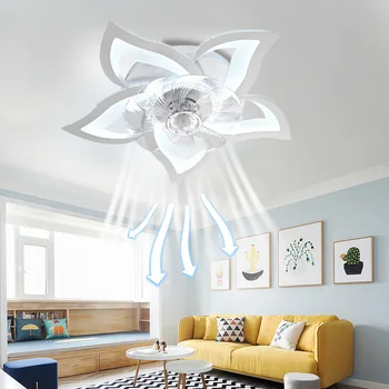 Потолочный вентилятор со светодиодной подсветкой для гостиной, спальни, Домашняя люстра, Современный светодиодный потолочный вентилятор, Лампа для декора, Освещение