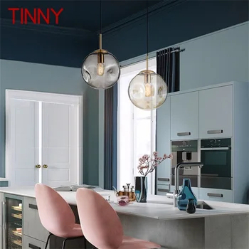 Простой подвесной светильник TINNY Nordic Современные круглые светодиодные лампы для украшения домашнего бара