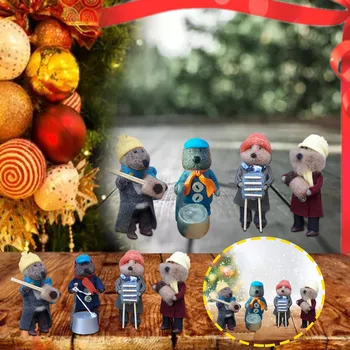 Рождественское украшение Горшок с органическим искусством Кукла из смолы Кукла с милой маленькой лентой Рождественский миниатюрный чайник с быстрой бесплатной доставкой