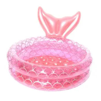 Розовый круглый надувной бассейн 