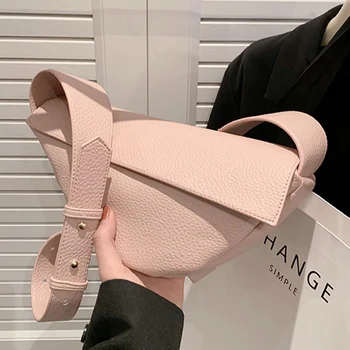 Роскошные женские сумки из мягкой искусственной кожи, высококачественные розовые сумки подмышками большой емкости, модные женские треугольные сумки через плечо 2023 года.