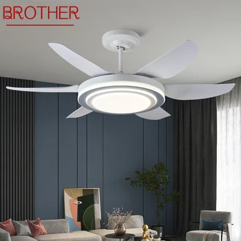Свет вентилятора BROTHER, скандинавский светодиодный потолочный вентилятор, современный минималистичный ресторан, гостиная, спальня, коммерческий электрический вентилятор
