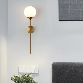 светодиодный настенный светильник переключатель антикварный деревянный шкив аксессуары для украшения гостиной настенный светильник для чтения на гусиной шее