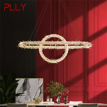 Современный подвесной светильник PLLY, креативная роскошная люстра из хрусталя и золота, светодиодные светильники для столовой, освещения спальни