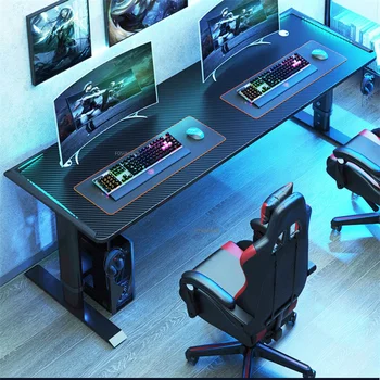Современный регулируемый компьютерный стол Подъемный Офисный стол Рабочий стол в спальне Интернет-кафе Двойной игровой стол Настольный Компьютерный стол