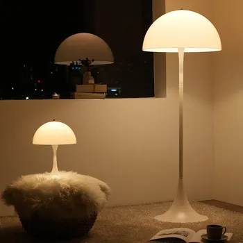 Современный светодиодный торшер в виде гриба для спальни, гостиной, белая минималистичная настольная лампа для домашнего декора, лампа для чтения в кабинете, стоячий светильник