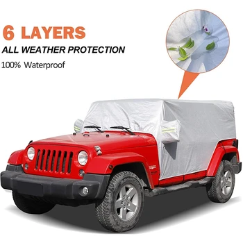 Солнцезащитный козырек для Jeep Wrangler JK JL 4-дверный 2007-2021 Чехол от снега и дождя, чехол для автомобиля, Пылезащитный УФ-протектор кузова