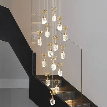Украшение дома в скандинавском стиле, люстра для лестницы, подвесные светильники для гостиной и столовой, потолочный светильник, освещение в помещении