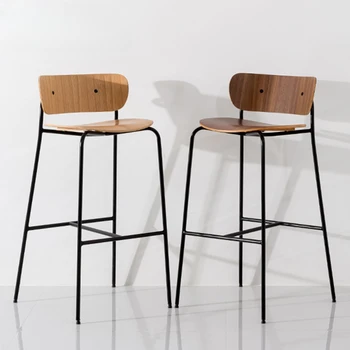 Уличные акцентные барные стулья для офиса визажиста, барные стулья для столовой, высокая винтажная уличная мебель Sgabelli Cucina Design YN50BC