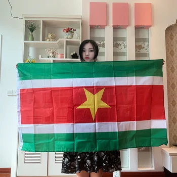 Флаг Суринама, 90x150 см, высококачественный двухсторонний печатный полиэстер, национальный баннер с активностью флага Суринама для украшения
