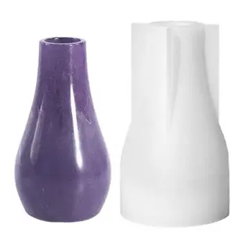 Форма для вазы для цветов, Орнамент для вазы, 3D Форма для изготовления своими руками, Маленькая Высокая Ваза, Форма для цветов, формы из силиконовой смолы, Ваза, Форма из силиконовой смолы