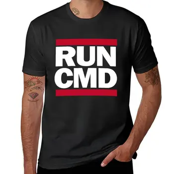 Футболка RUN CMD, милая одежда, великолепная футболка, футболка оверсайз, мужские забавные футболки