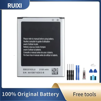 100% RUIXI Оригинальный EB535163LU 2100 мАч Сменный Аккумулятор Для Samsung Galaxy Grand DUOS I9082 I9080 i9168 i9060 I879 I9118 Neo +