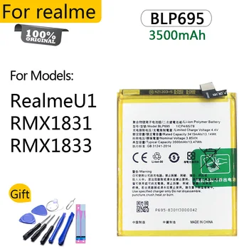 100% Оригинальный Аккумулятор BLP695 Для Realme U1 RMX1831 RMX1833 3500 мАч Высококачественный Сменный Аккумулятор