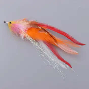 14-сантиметровая искусственная приманка Fly из перьев для пресноводных рыб,