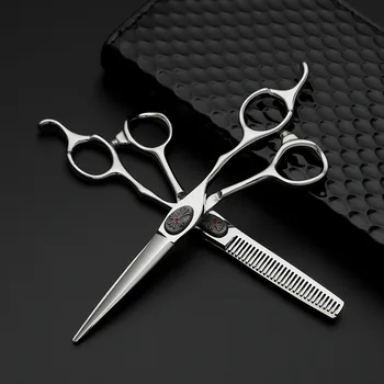 6-дюймовые высококачественные салонные профессиональные парикмахерские ножницы для волос, индивидуальная стрижка и истончение 20-30%, Специальный набор для парикмахера