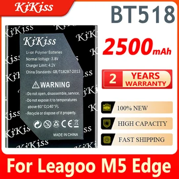 KiKiss Аккумулятор BT518 емкостью 2500 мАч для LEAGOO M5 Edge M5Edge BT-518, сменные батареи для мобильного телефона