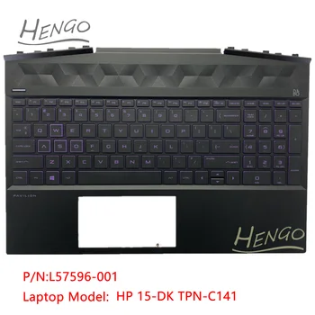 L57596-001 Черный Оригинальный Новый чехол для HP 15-DK TPN-C141 с подставкой для рук и клавиатурой с подсветкой