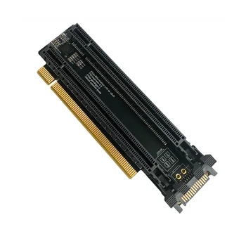 PCI-E 4.0 X16 Карта расширения от 1 до 2 Gen4 Разделенная карта PCIe-раздвоение от X16 до X8X8 с 20 мм разнесенными слотами CPU4P (Sata)