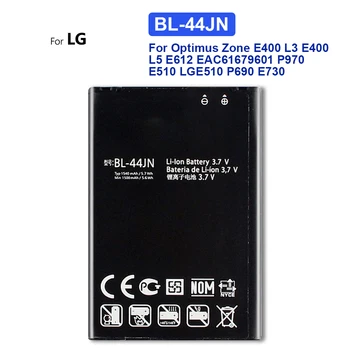 Аккумулятор BL-44JN для Optimus Zone E400 Optimus L3 E400 L5 E612 EAC61679601 P970 E510 LGE510 P690 E730 1500 мАч BL 44JN + Трек-код