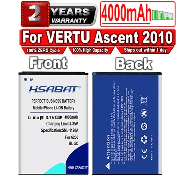 Аккумулятор HSABAT 4000 мАч BL-5CV для VERTU Ascent 2010 для Signature S Design для Vertu X