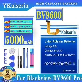 Аккумулятор YKaiserin BV 9600 5000 мАч для телефона Blackview BV9600/BV9600 Pro, батарея новейшего производства BV9600Pro + инструменты