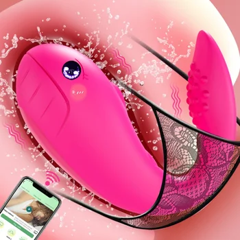 Беспроводной вибратор с приложением Bluetooth для женщин, фаллоимитатор с дистанционным управлением, массажер для точки G, Вибрирующее яйцо, женские секс-игрушки для взрослых 18