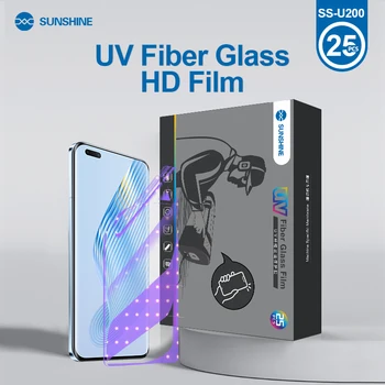 Защитная пленка из стекловолокна SUNSHINE SS-U200 UV HD для экрана дисплея мобильного телефона, защитная УФ-оптическая пленка