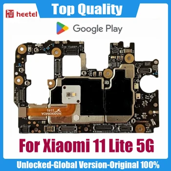 Материнская плата Placa Mãe для Xiaomi Mi 11 Lite 5G Глобальная версия Разблокированная логическая плата Оригинальная материнская плата телефона