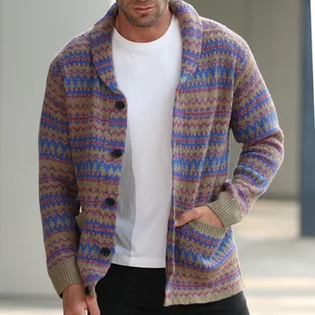 Мужской свитер, кардиган, осень и зима, новый нейтральный минималистичный стиль, модный уличный повседневный свитер большого размера