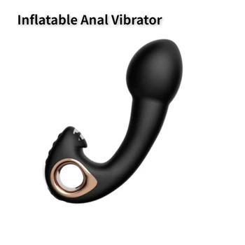 Надувной анальный вибратор, игрушки для задних конечностей, Фаллоимитаторы, анальный расширитель с 10-скоростной вибрацией, Анальная пробка, Анальные шарики, эротическая секс-игрушка для взрослых