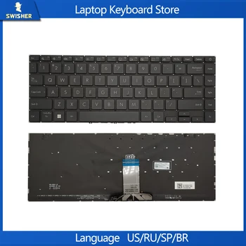 Новая американская Клавиатура для ноутбука ASUS Vivobook X421 M433 S433EA S433EQ S433FL S433FA S433JA V4050F E410M с черной английской подсветкой