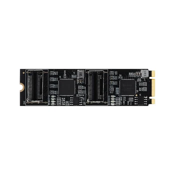НОВАЯ карта M.2 для SATA PCI Express 3.0 M2 для SATA Мультипликаторный Адаптер с 8 Портами SATA 3 Контроллерами 6 Гбит/с B + M Ключ с 2 Кабелями Mini SAS