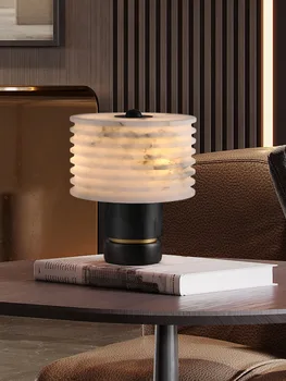 Новый китайский стиль, Офис продаж Yunshi, украшение гостиной, настольная лампа, современная простая и роскошная дизайнерская модель, Мраморная лампа для комнаты