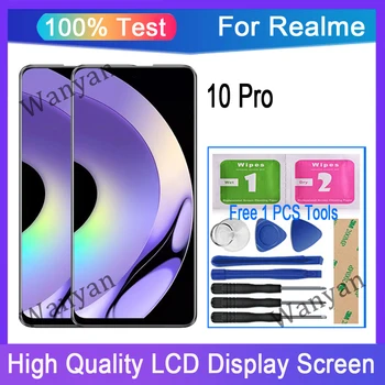 Оригинал для Realme 10 Pro Замена ЖК-дисплея с сенсорным экраном и цифровым преобразователем